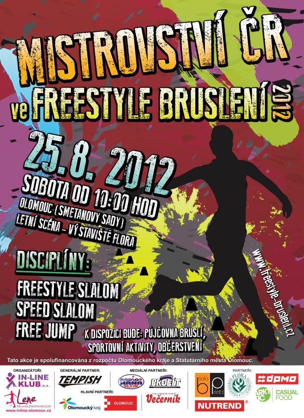 Plakát Mistrovství ČR ve freestyle bruslení 2012