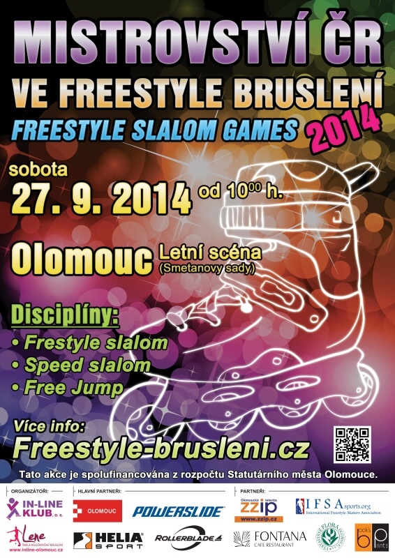 Plakát Mistrovství ČR ve freestyle bruslení 2014 (27.9. 2014)