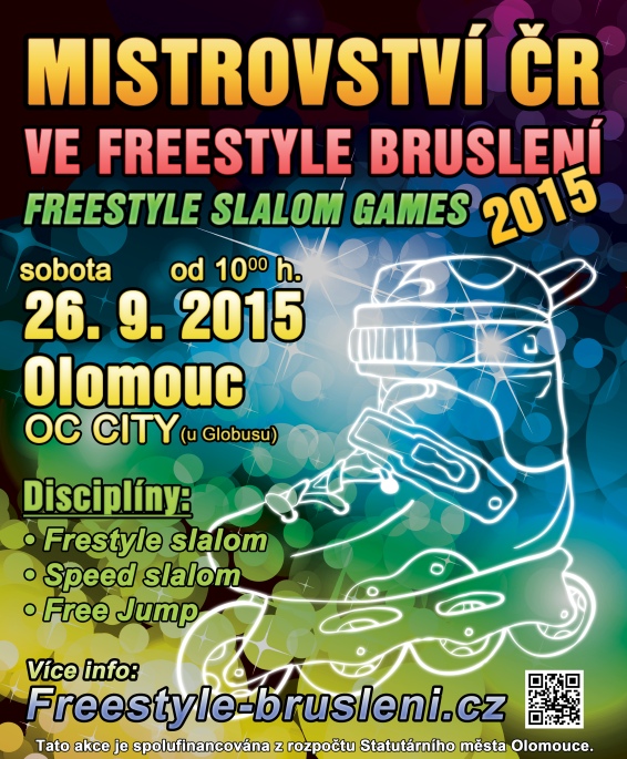 Plakát Mistrovství ČR ve freestyle bruslení 2015 (26.9. 2015)